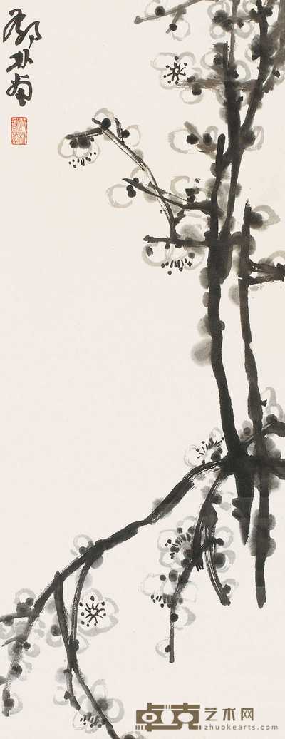 邓林 梅花 镜心 67.5×26.5cm